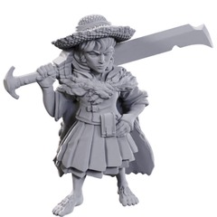 Nolzur's Marvelous Unpainted Miniatures: W23 Female Halfing Magus Low-Level
